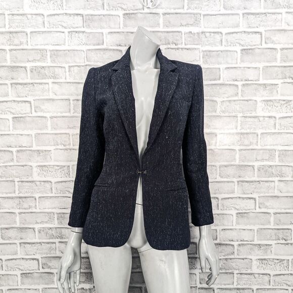 A.L.C. Women's Heather Black Blazer Jacket Wool Blend size 4 - Picture 8 of 9